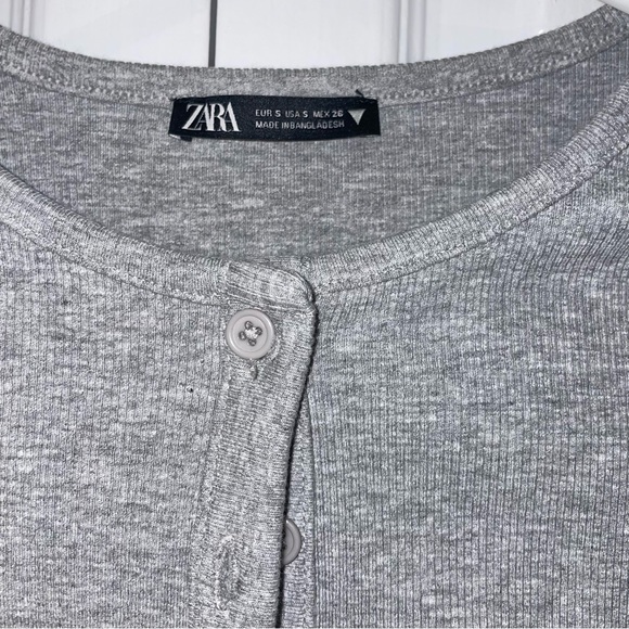 Zara Ribbed Cropped Cardigan - Picture 5 of 5